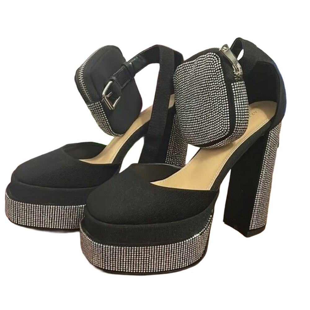 Azalea Wang AKIRA Dolls Kill Diamonds on My Feet Platform Pump Clubcore Rave